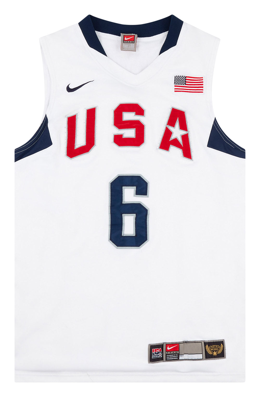 2008 AUTHENTIC USA JAMES #6 NIKE JERSEY (HOME) M