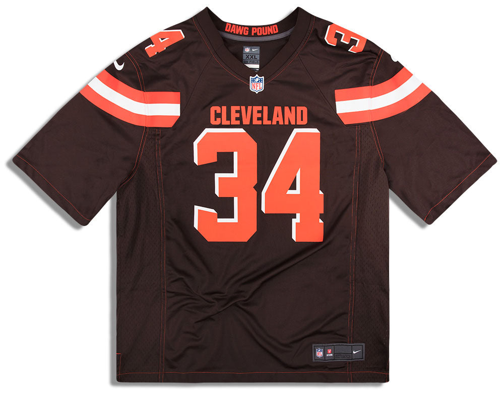 2015-17 CLEVELAND BROWNS CROWELL #34 NIKE GAME JERSEY (HOME) XXL