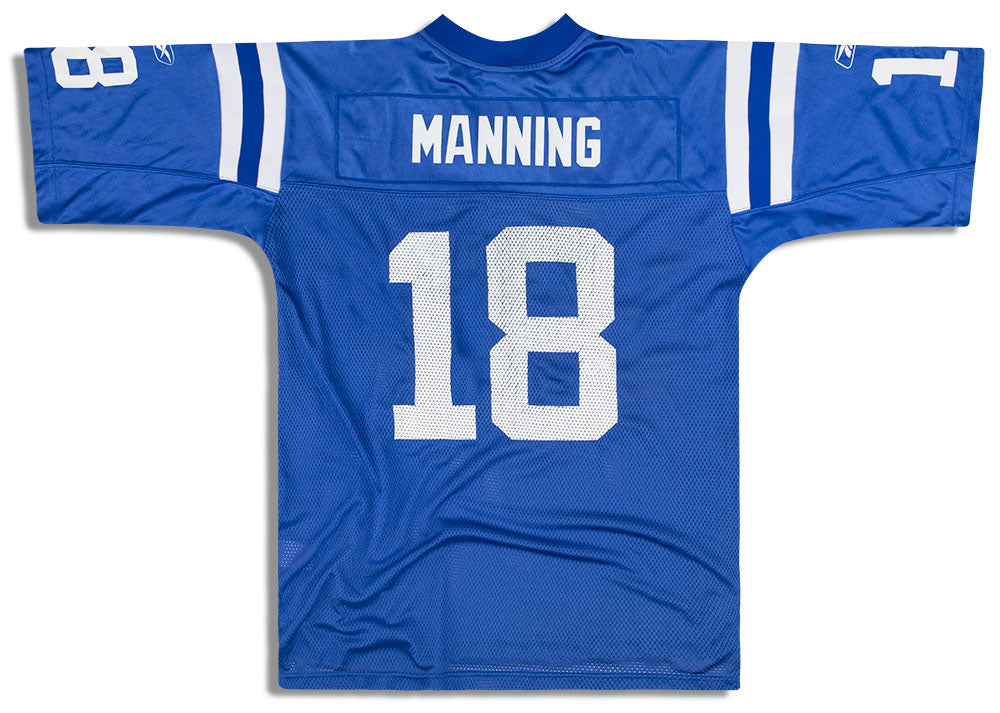 2008-11 INDIANAPOLIS COLTS MANNING #18 REEBOK PREMIER JERSEY (HOME) XL -  Classic American Sports