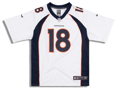 Nike NFL Football Peyton Manning 18 Denver Broncos White On