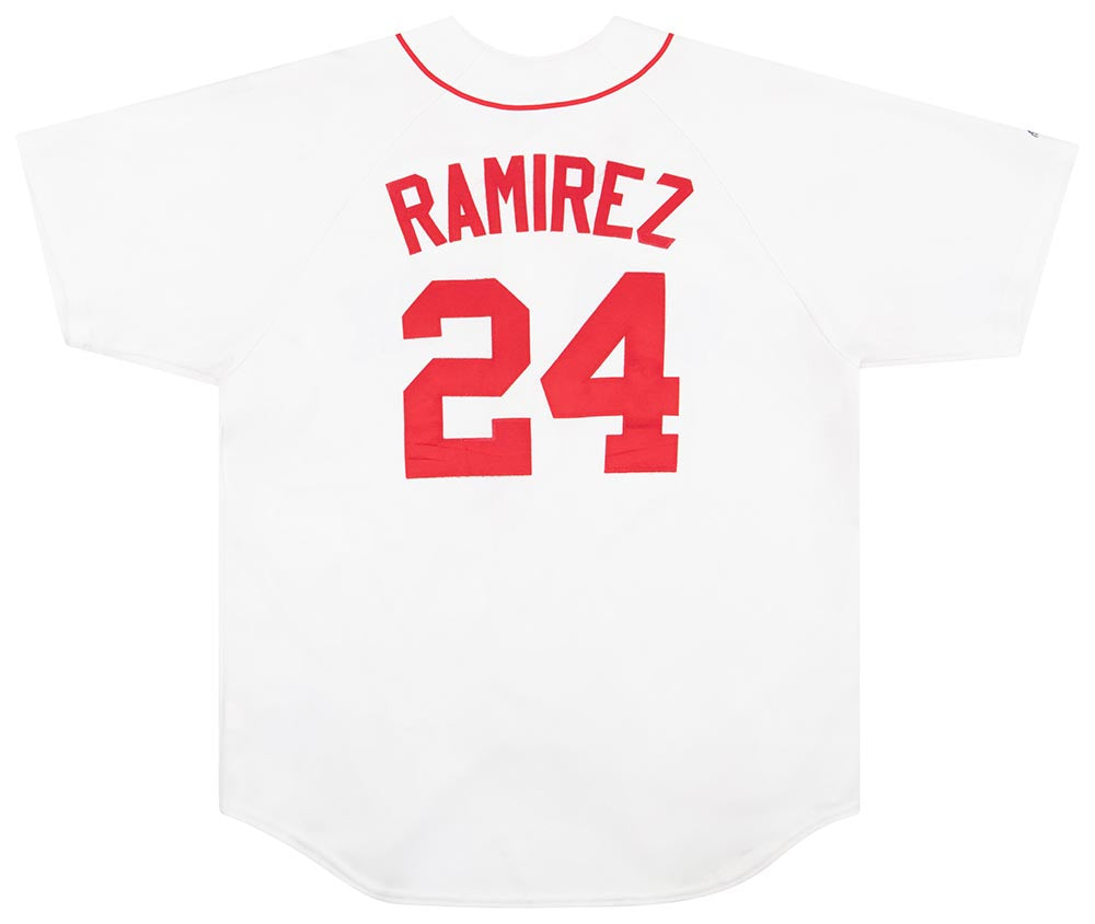 Vintage #24 MANNY RAMIREZ Boston Red Sox MLB Majestic Jersey M