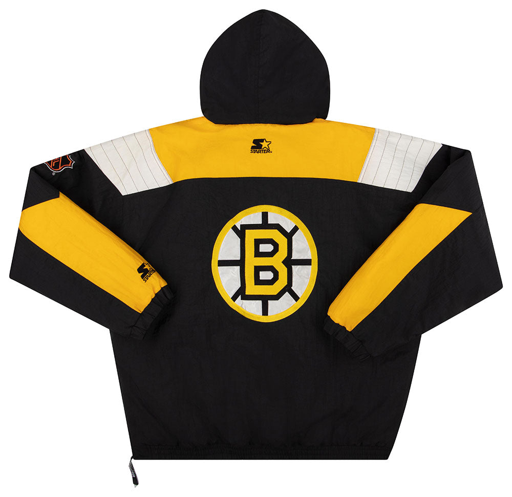 Starter Boston Bruins Home Team Half-Zip Jacket XXL / Black Mens Outerwear