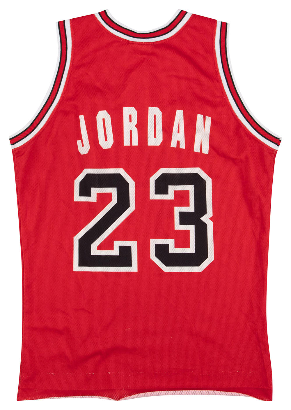 Vintage Champion MICHAEL JORDAN NBA Red Jersey ~ Chicago Bulls #23