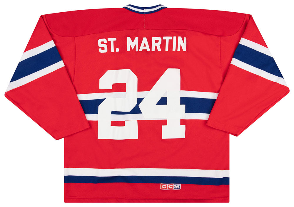 1990's MONTREAL CANADIENS ST. MARTIN CCM JERSEY (AWAY) L