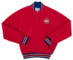 1990's MONTREAL CANADIENS SIGNED SATIN PULLOVER JACKET L