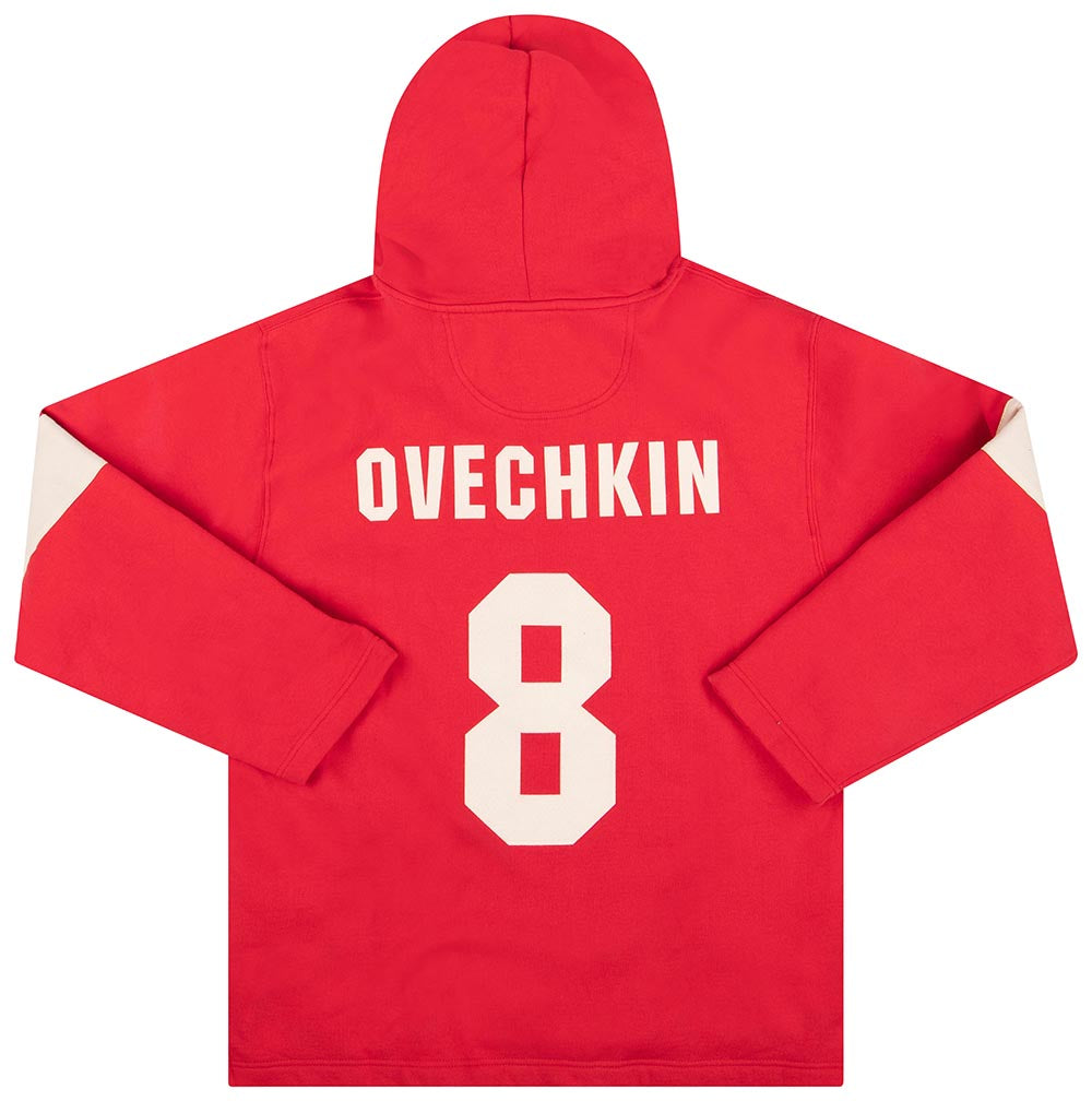 2010's WASHINGTON CAPITALS OVECHKIN #8 OLD TIME HOCKEY HOODED SWEAT TOP M