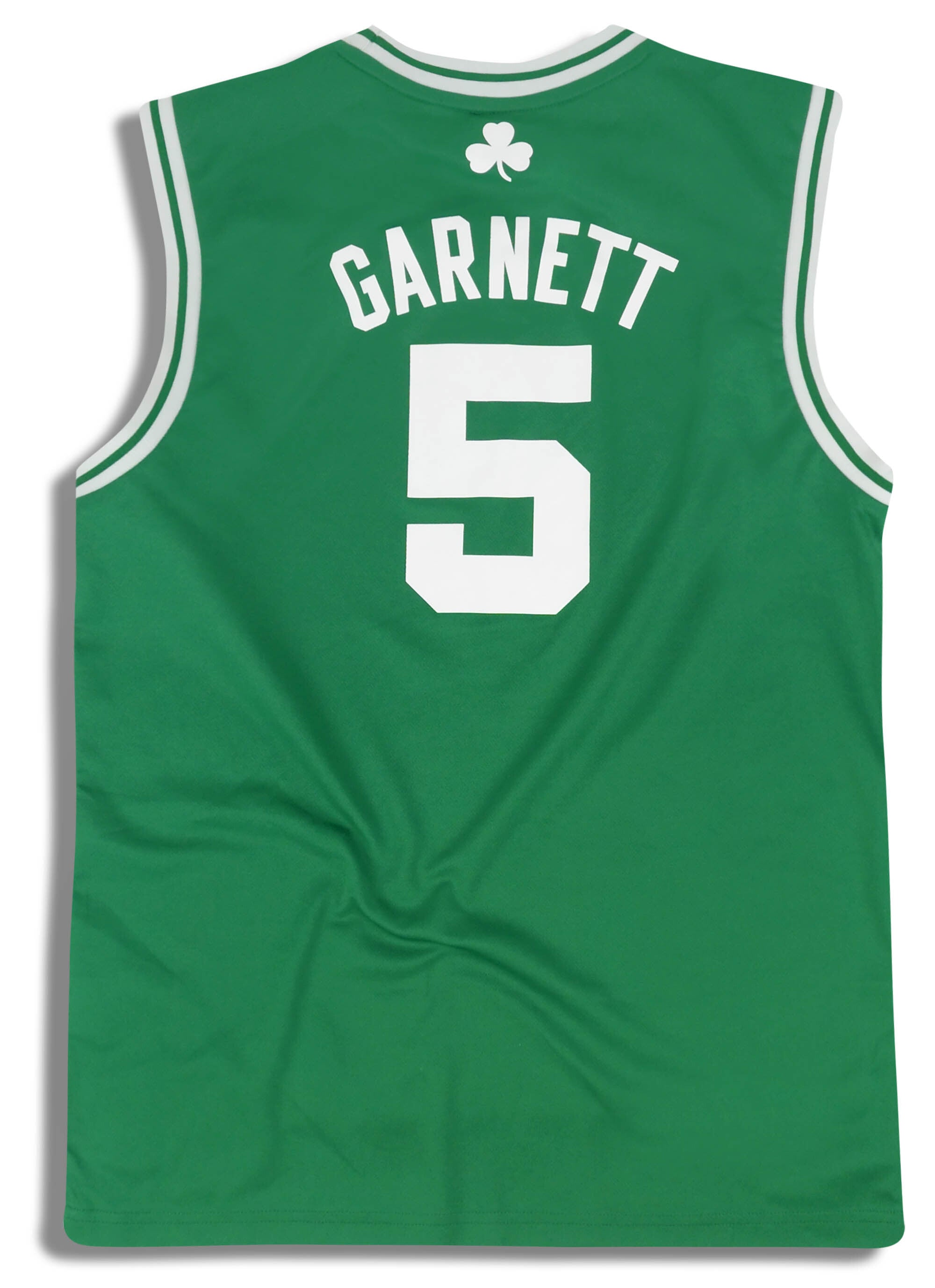 Vintage Boston Celtics Adidas NBA Kevin Garnett #5 White Jersey Size Large
