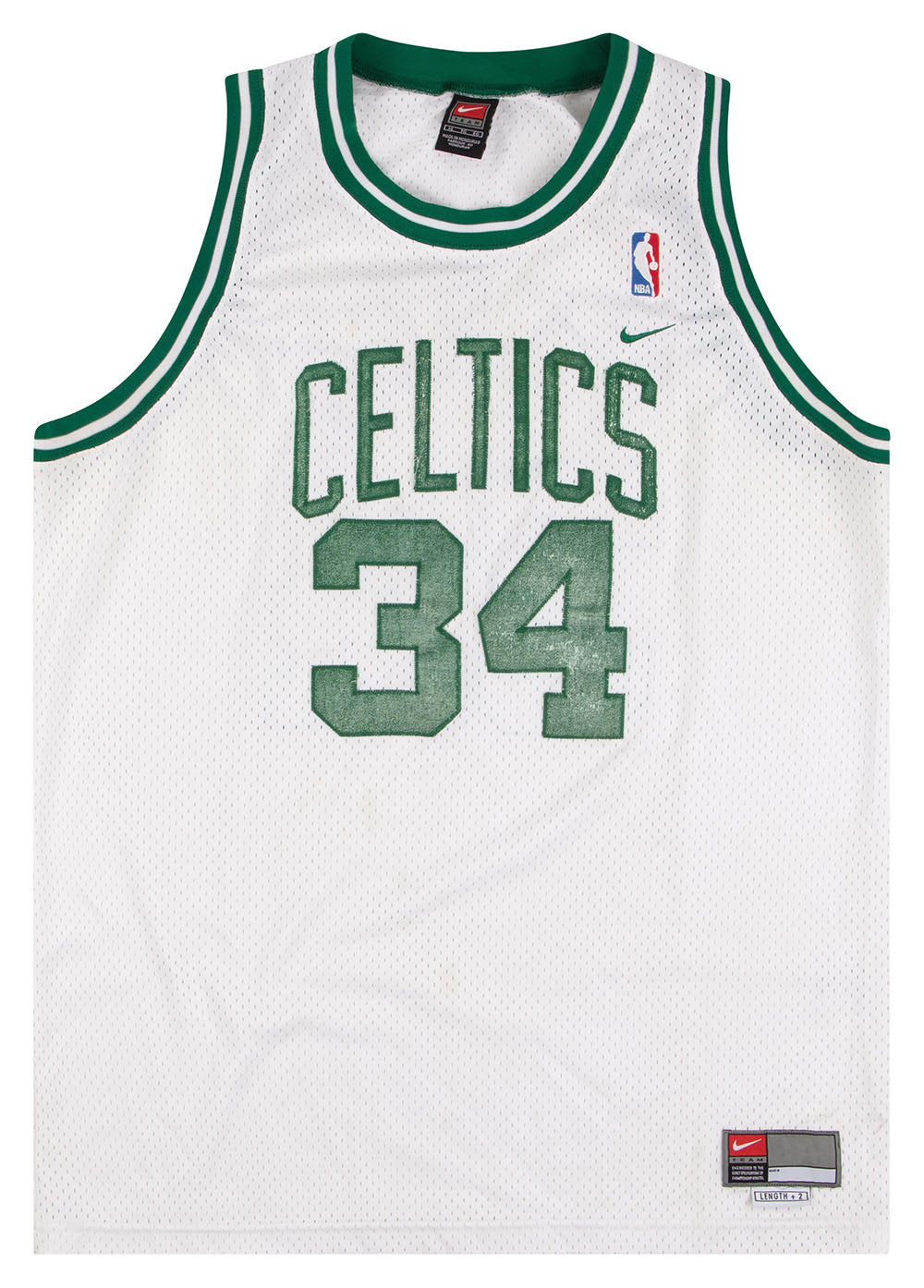 Vintage Nike Boston Celtics Paul Pierce Basketball Jersey Green Embroidered  #34