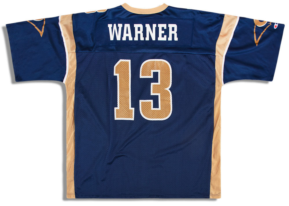 2000 ST. LOUIS RAMS WARNER #13 CHAMPION JERSEY (HOME) XL - Classic American  Sports