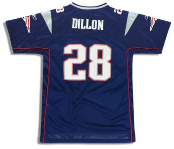 2005-06 NEW ENGLAND PATRIOTS DILLON #28 REEBOK ON FIELD JERSEY (HOME) Y