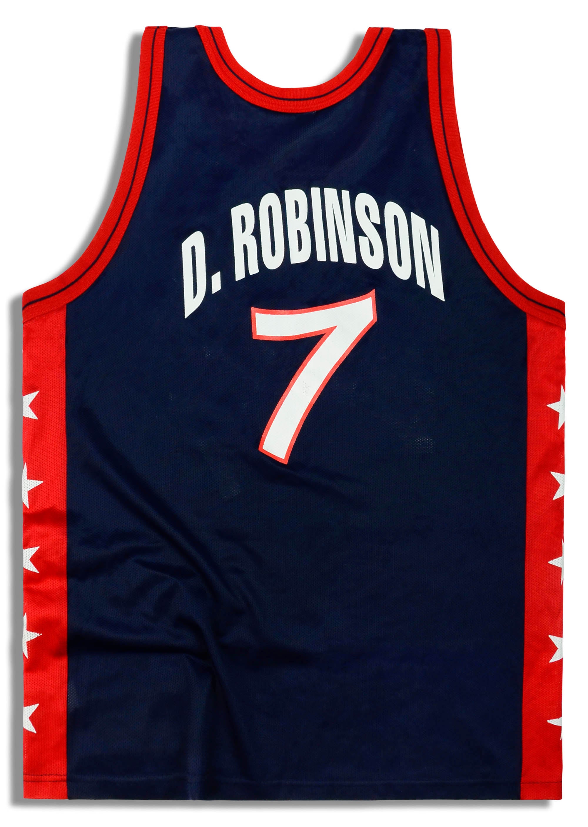 1996-99 USA D. ROBINSON #7 CHAMPION JERSEY (AWAY) XL