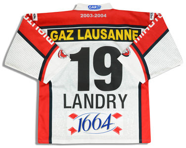 2003-04 LAUSANNE HC LANDRY #19 OCHSNER JERSEY (AWAY) L