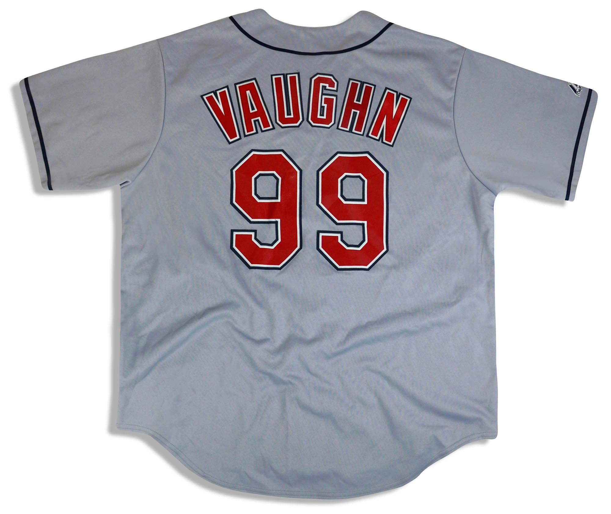 2000's CLEVELAND INDIANS VAUGHN #99 MAJESTIC JERSEY (AWAY) XL - Classic  American Sports