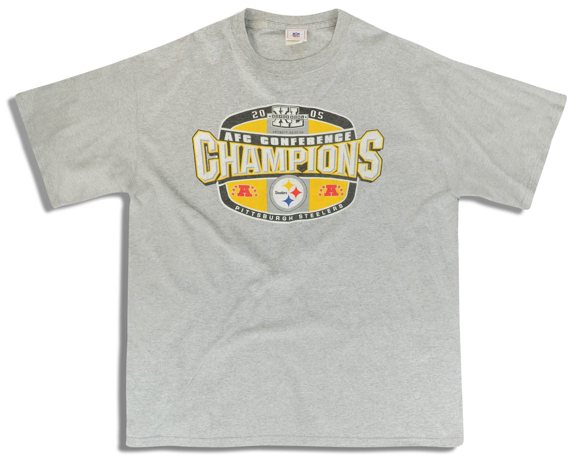 2005 PITTSBURGH STEELERS AFC CONFERENCE CHAMPIONS GRAPHIC TEE XL