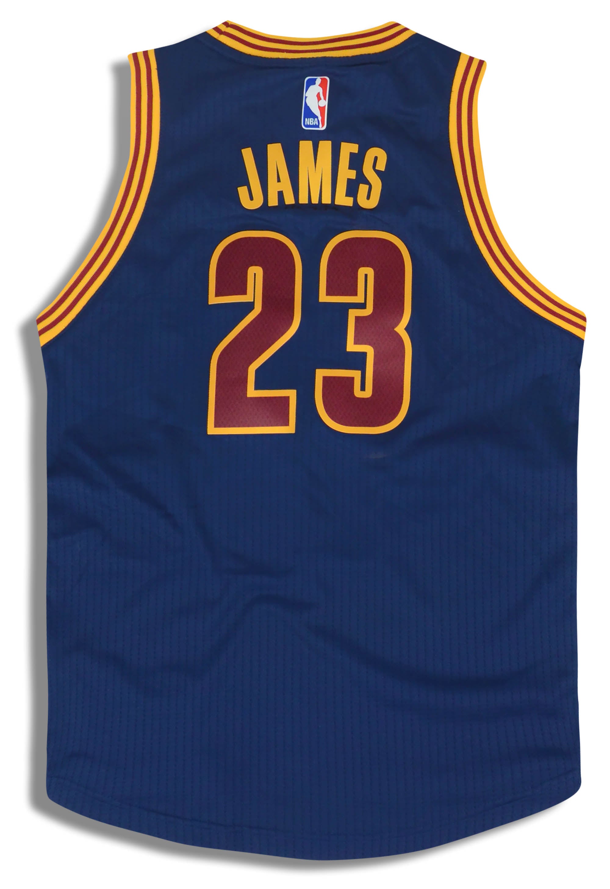 Adidas Lebron James #23 Cleveland Cavaliers Yellow Basketball Jersey, Youth  XL