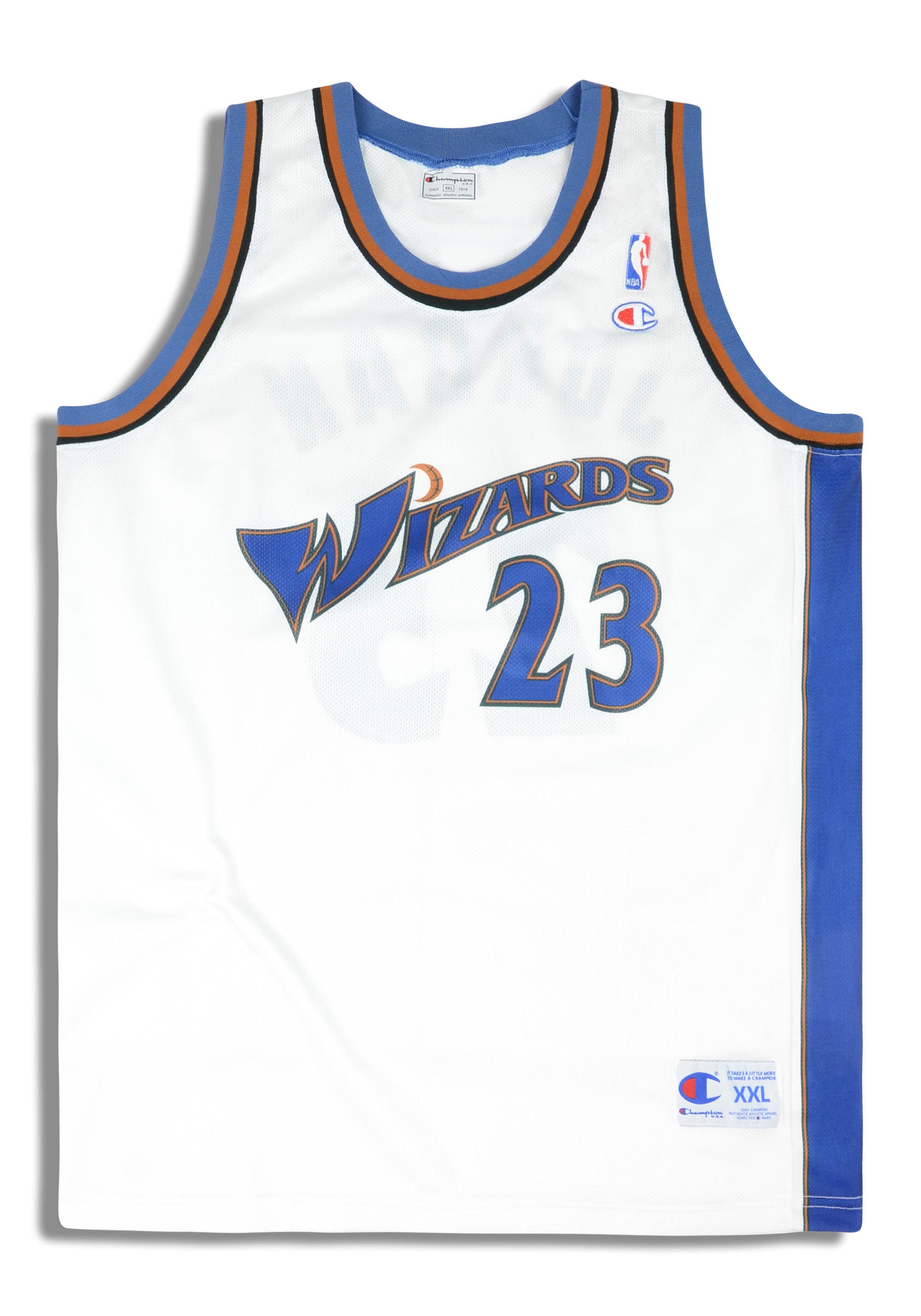 Washington Wizards Alternate Uniform (2007) - 'Wizards' on white