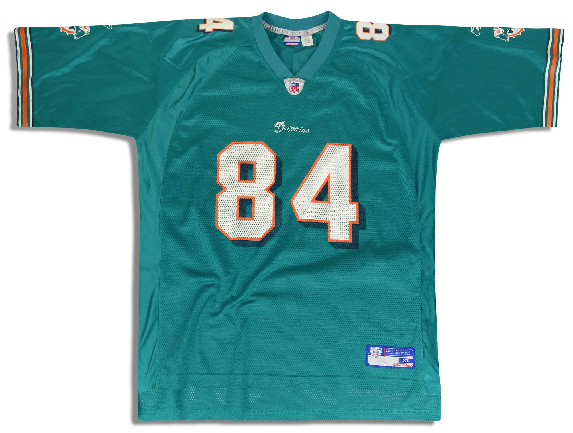 2002-04 MIAMI DOLPHINS CHAMBERS #84 REEBOK ON FIELD JERSEY (HOME) XL -  Classic American Sports