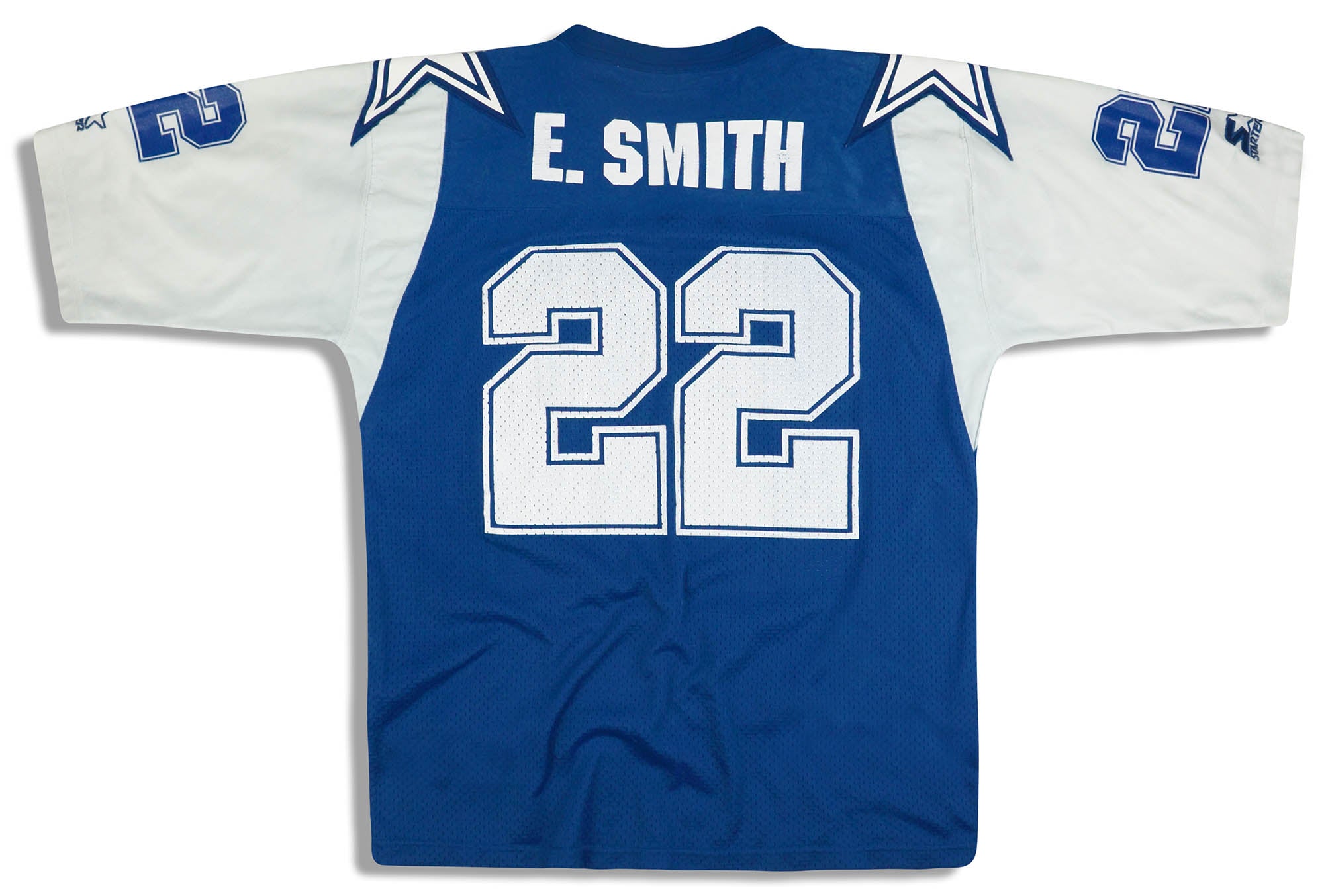 1996-00 DALLAS COWBOYS E. SMITH #22 RUSSELL ATHLETIC JERSEY (HOME