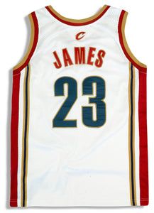 2003-10 AUTHENTIC CLEVELAND CAVALIERS JAMES #23 CHAMPION JERSEY (HOME) XS