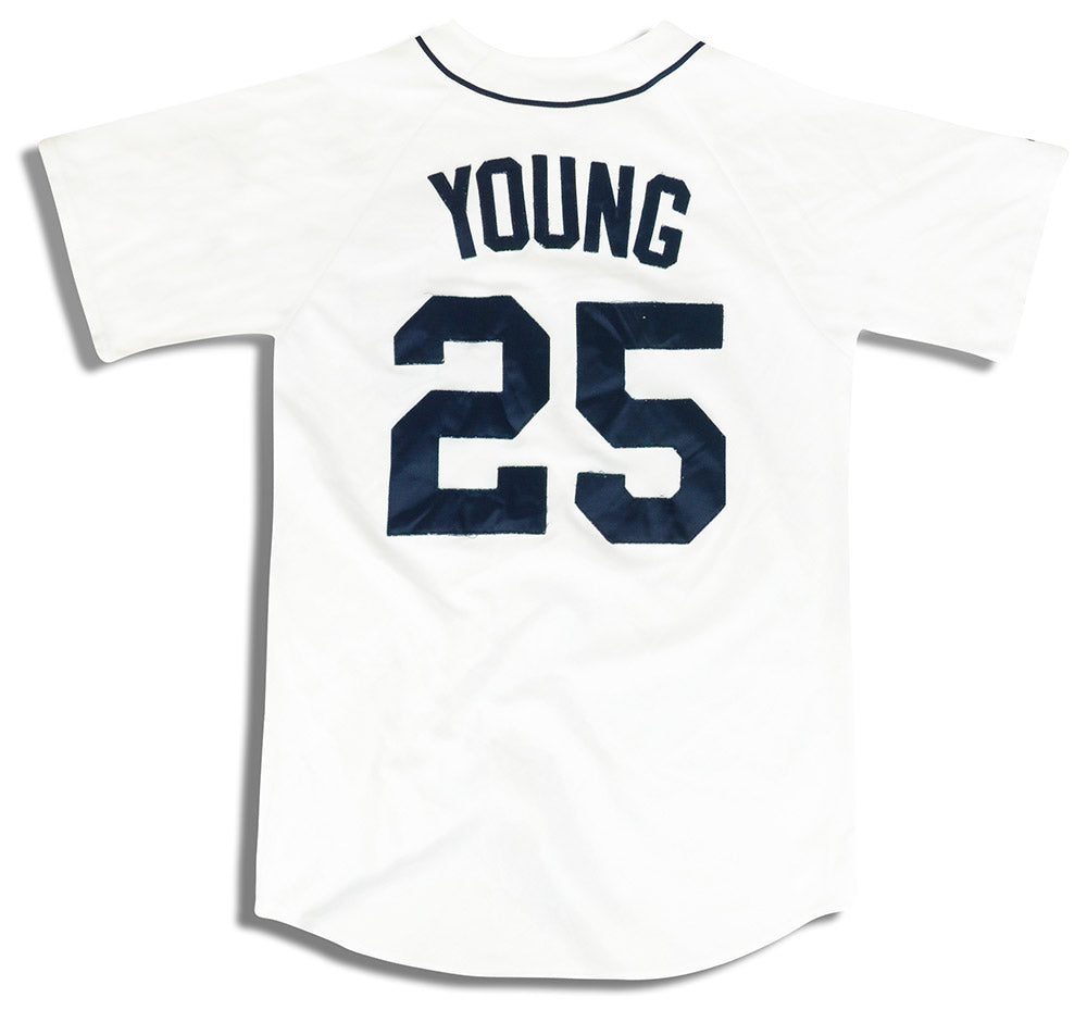 2002-06 DETROIT TIGERS YOUNG #25 MAJESTIC JERSEY (HOME) M
