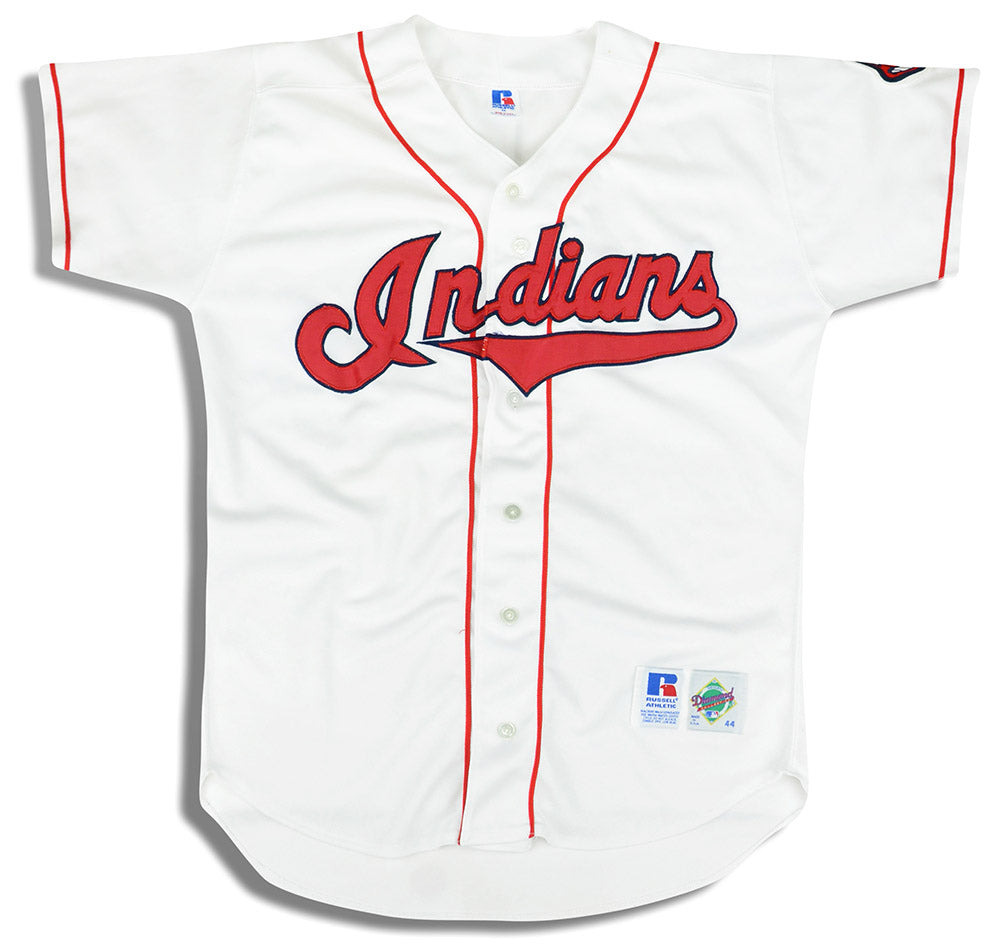 Vintage Authentic Russell Athletic Diamond Collection Cleveland Indians  A.L. Champs Jersey Size 40 Medium