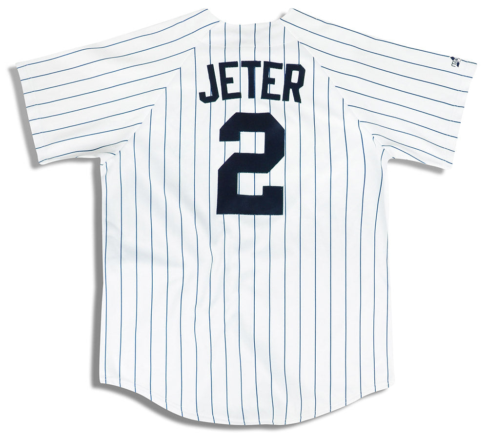 Majestic Blue Derek Jeter #2 New York Yankees Jersey, Size M