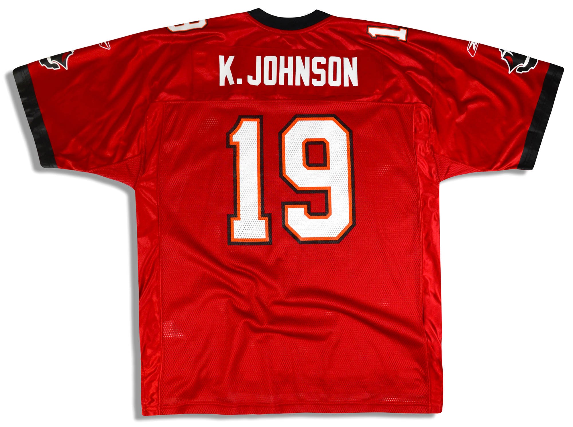 2002-03 TAMPA BAY BUCCANEERS K. JOHNSON #19 REEBOK ON FIELD JERSEY (HO -  Classic American Sports