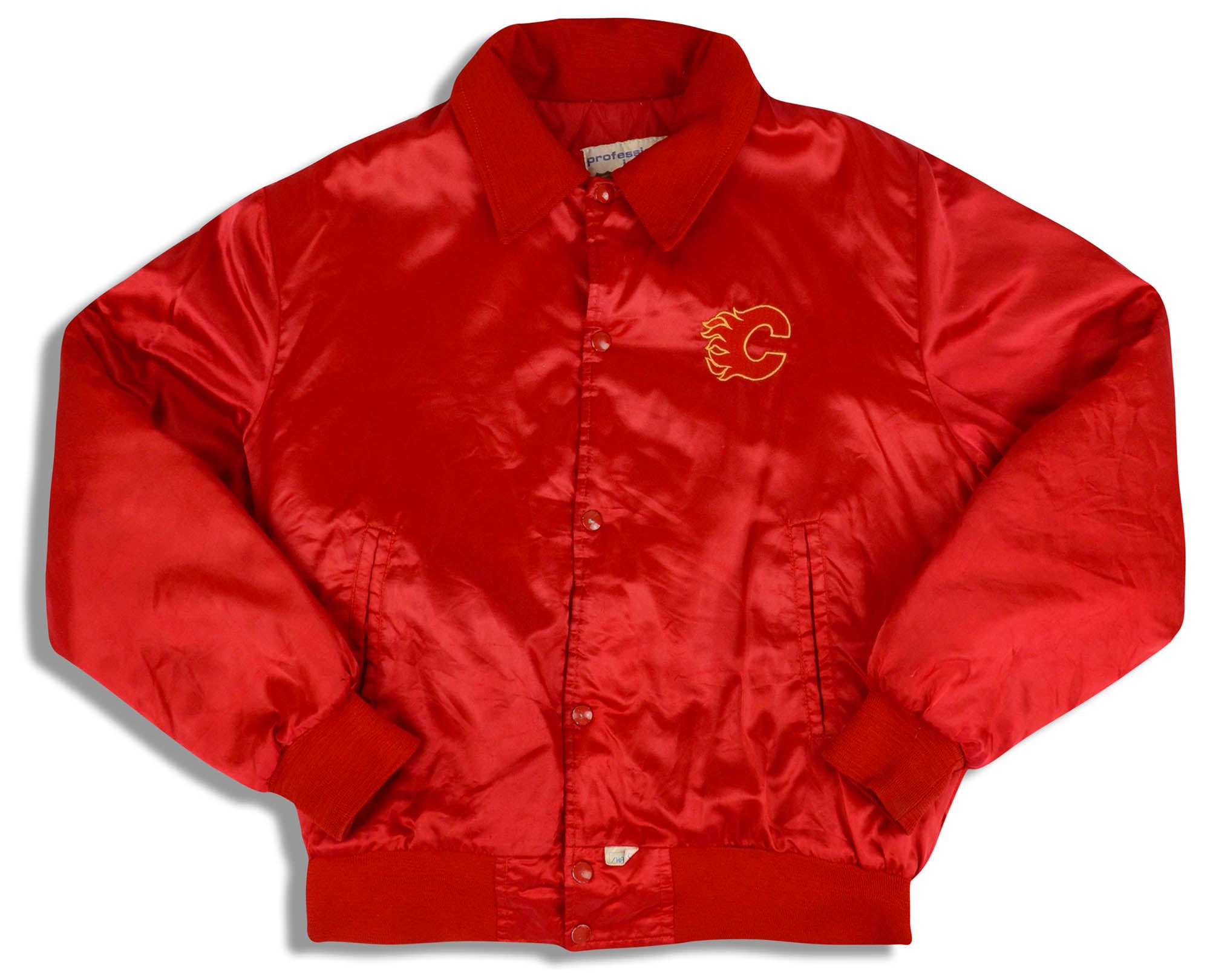 New Face, Jackets & Coats, Vintage New Face Nhl Culgary Flames Satin  Jacket