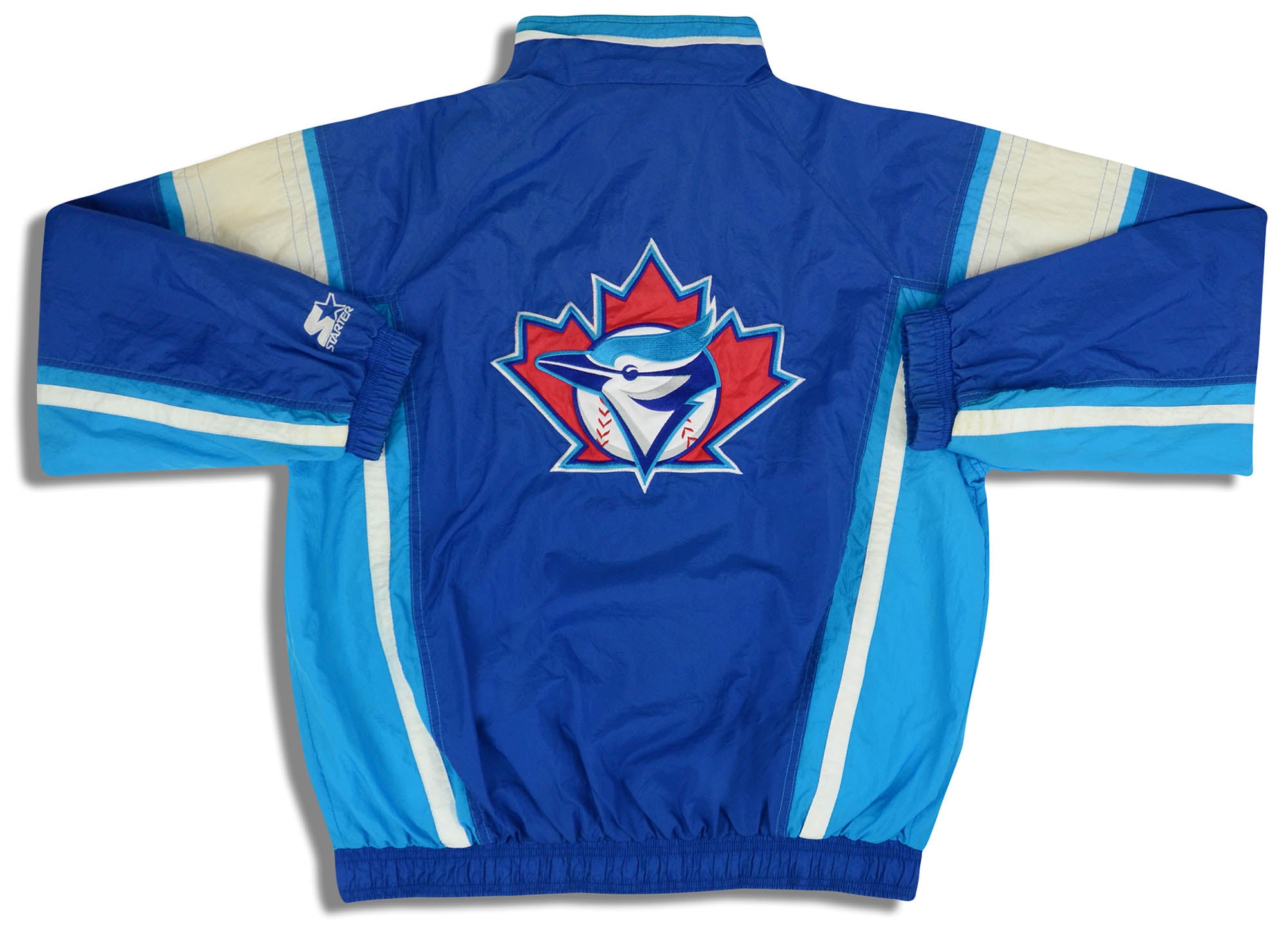 Toronto Blue Jays Starter Blue Grey button jersey shirt men L Vtg 90s s12