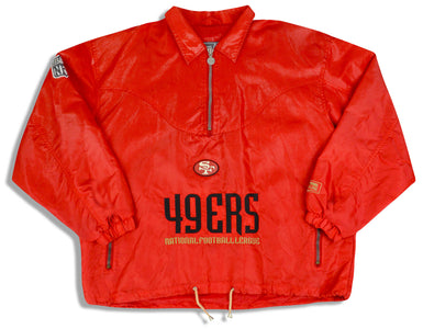 1990's SAN FRANCISCO 49ERS CAMPRI TEAMLINE PULLOVER RAIN JACKET L