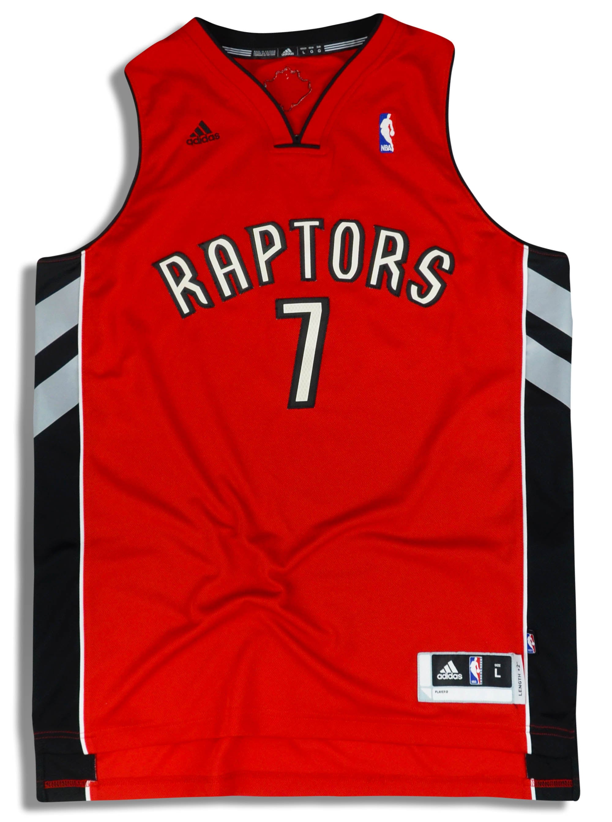 Authentic Andrea Bargnani Men's 48 XL Toronto Raptors Adidas NBA Jersey Red