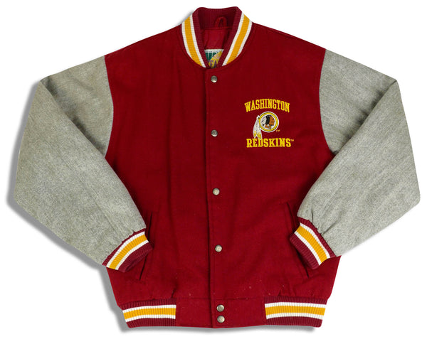 Vintage Logo 7 Washington Redskins Varsity Jacket Large NFL