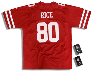 2018 SAN FRANCISCO 49ERS RICE #80 NIKE GAME JERSEY (HOME) Y - W/TAGS