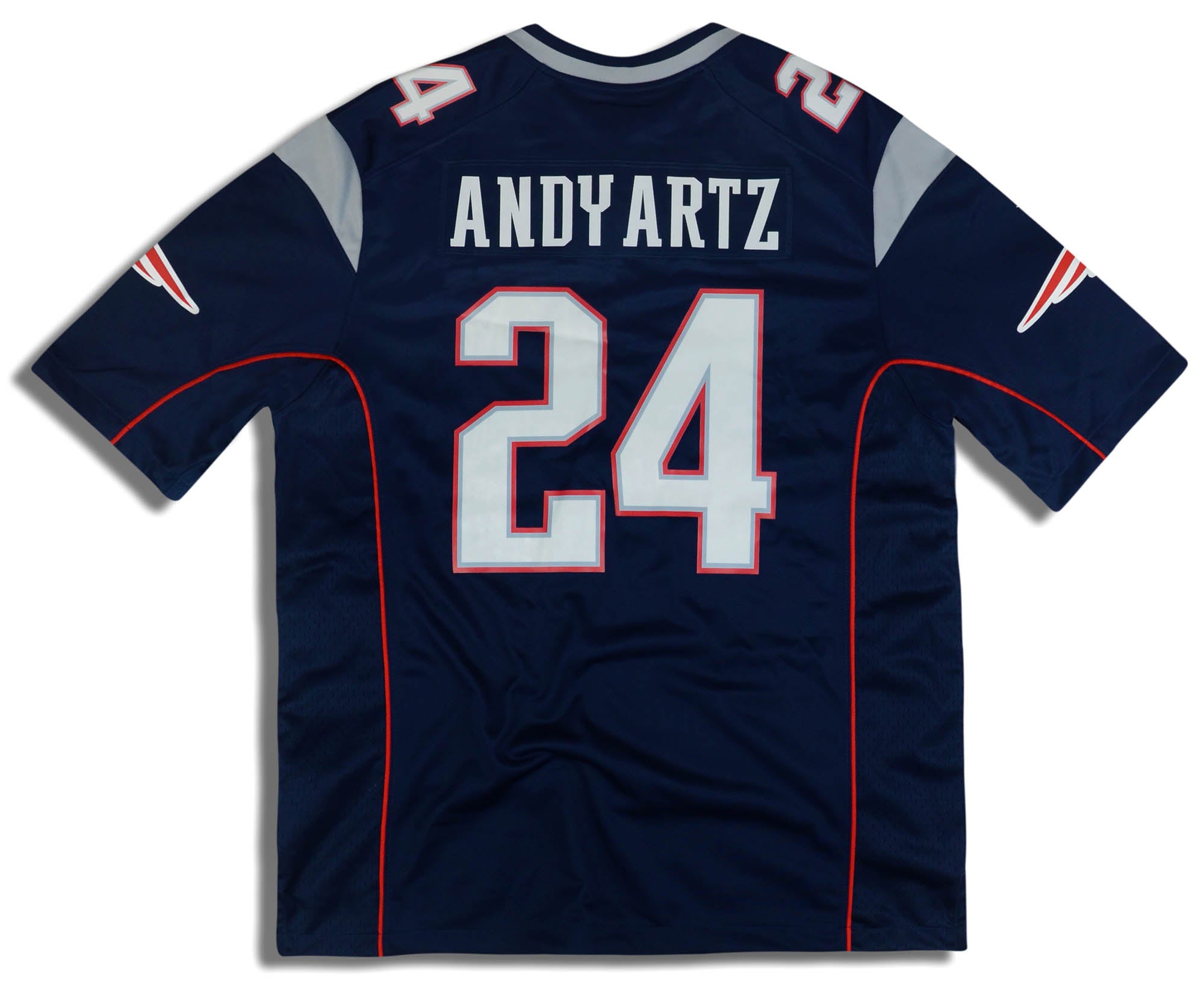 2018-19 NEW ENGLAND PATRIOTS ANDY ARTZ #24 NIKE GAME JERSEY (HOME) L - W/TAGS