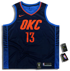 Paul George #13 Oklahoma City Thunder OKC Authentic Nike NBA 2019 Jersey  Size 52