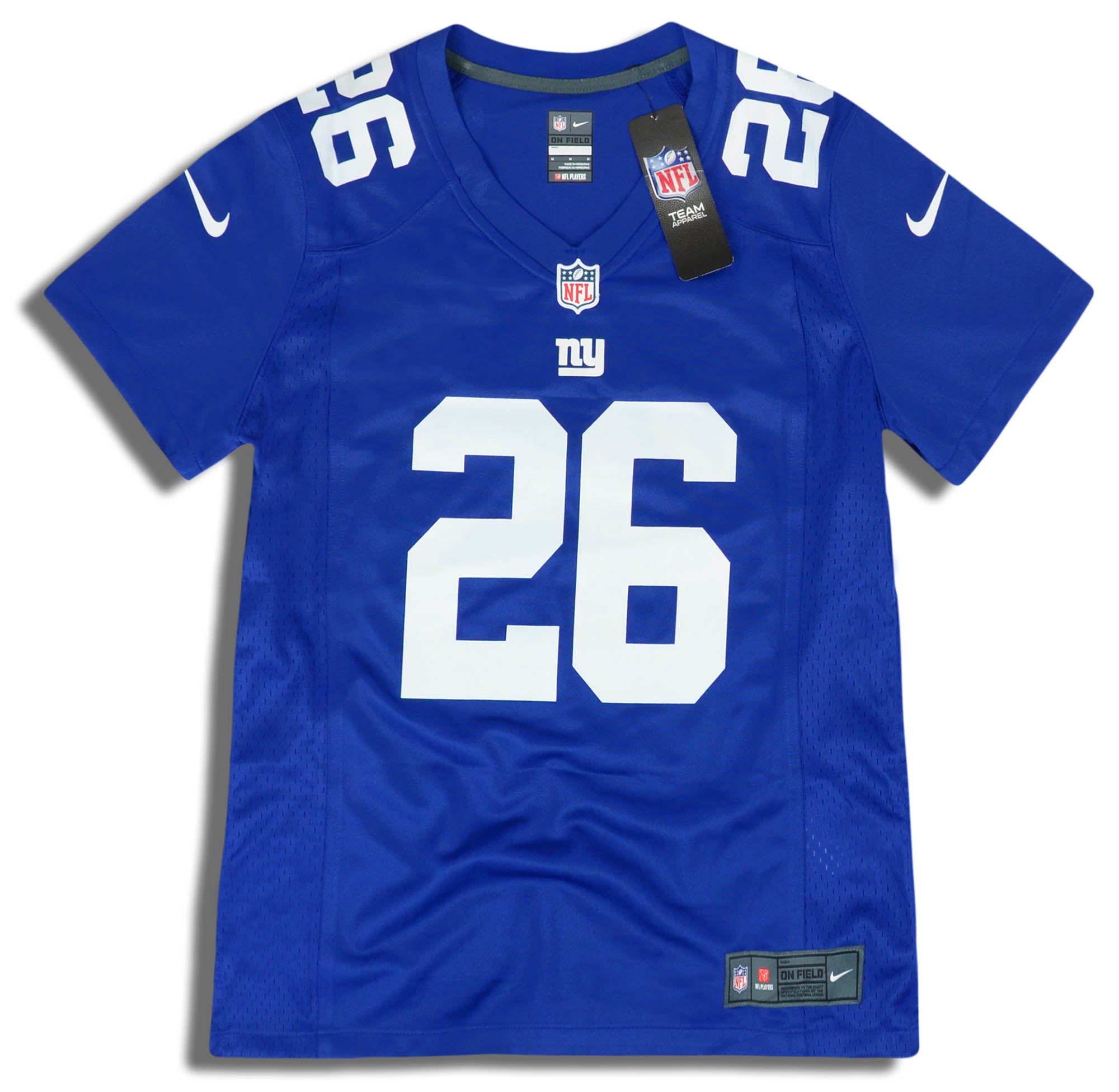 2018 NEW YORK GIANTS BARKLEY #26 NIKE GAME JERSEY (HOME) WOMENS (M) - W/TAGS