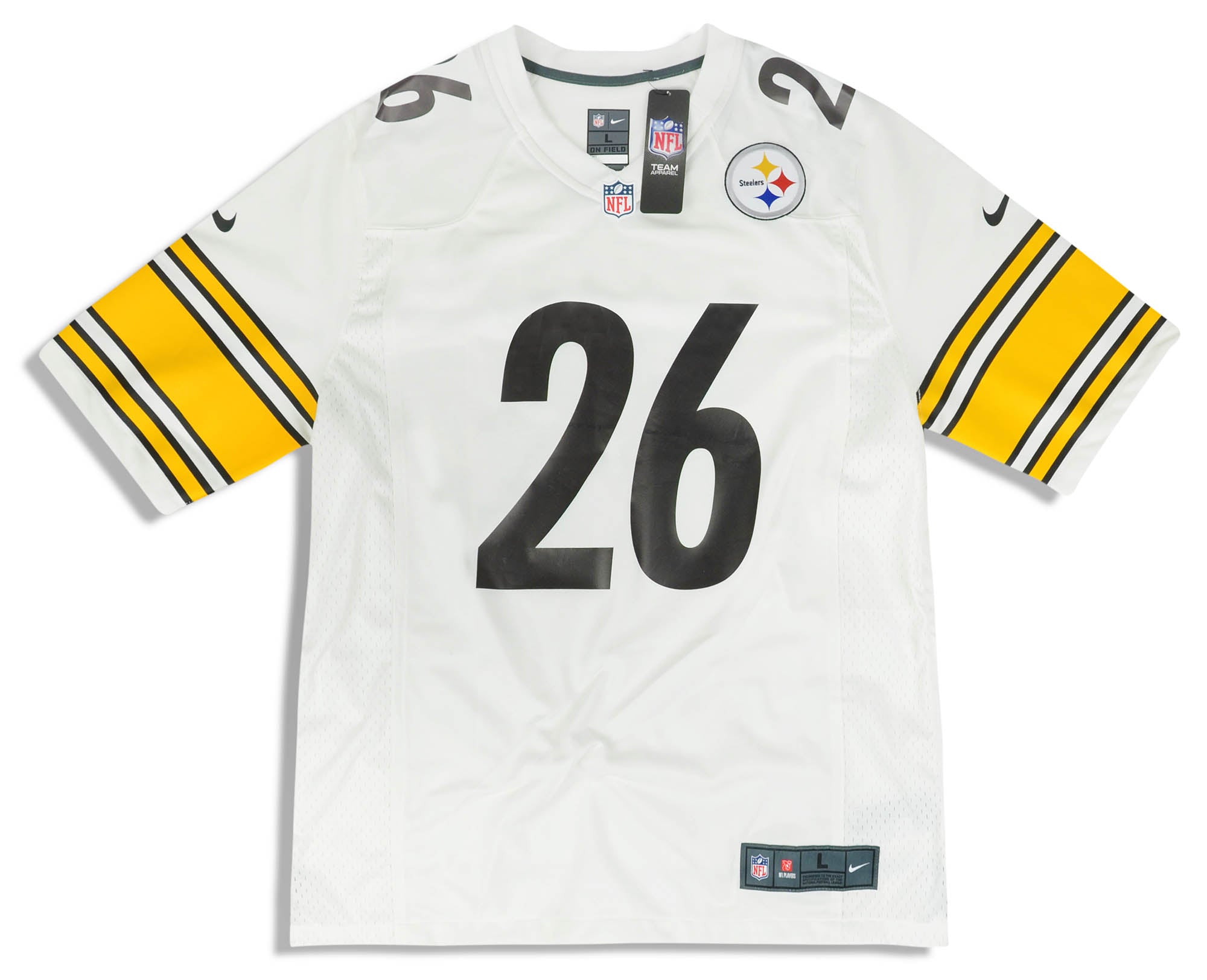 2018 PITTSBURGH STEELERS BELL #26 NIKE GAME JERSEY (AWAY) L - W/TAGS