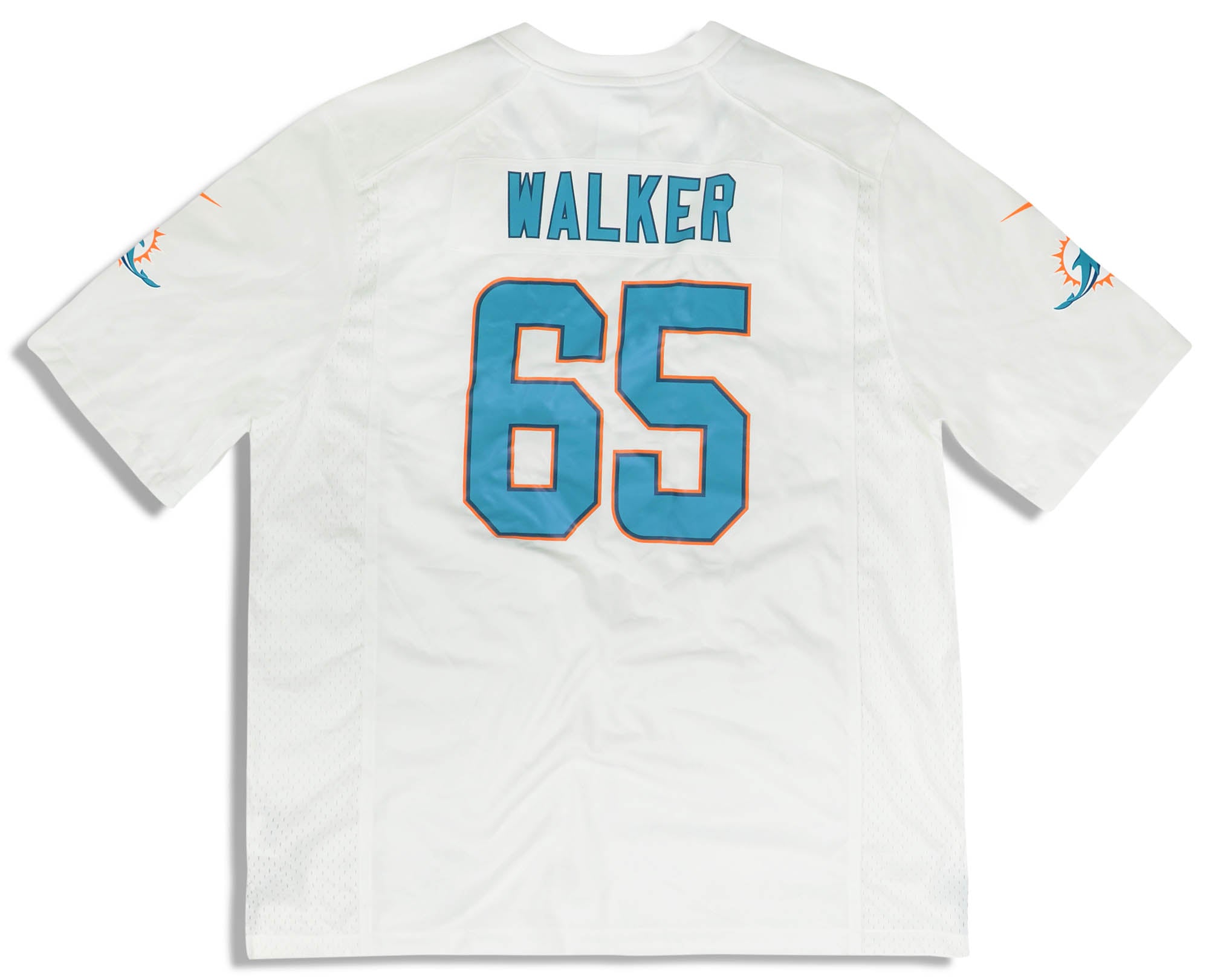 2018 MIAMI DOLPHINS WALKER #65 NIKE GAME JERSEY (AWAY) XL - W/TAGS