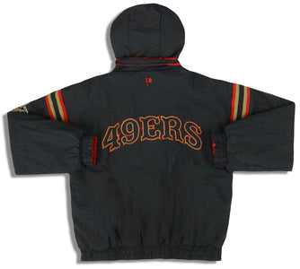 1990-95 SAN FRANCISCO 49ERS PRO PLAYER REVERSIBLE HOODED COAT Y