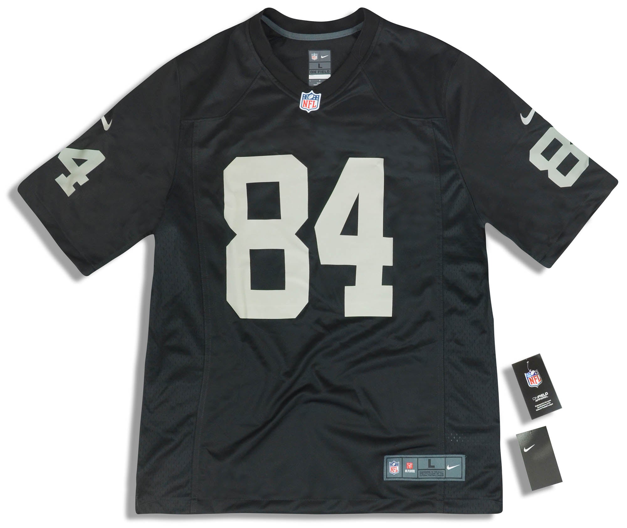 2019 OAKLAND RAIDERS BROWN #84 NIKE GAME JERSEY (HOME) L - W/TAGS