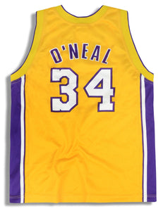 1999-04 LA LAKERS O’NEAL #34 CHAMPION JERSEY (HOME) Y