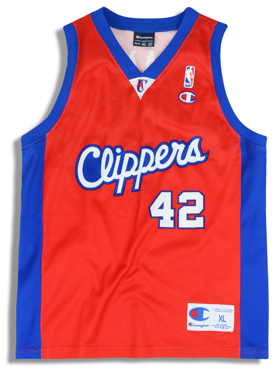 2001-08 LA CLIPPERS BRAND #42 CHAMPION JERSEY (AWAY) Y