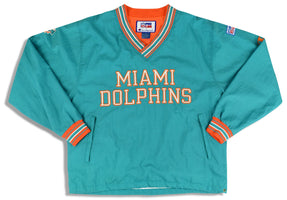 1997-00 MIAMI DOLPHINS CHAMPION PRO LINE PULLOVER JACKET M