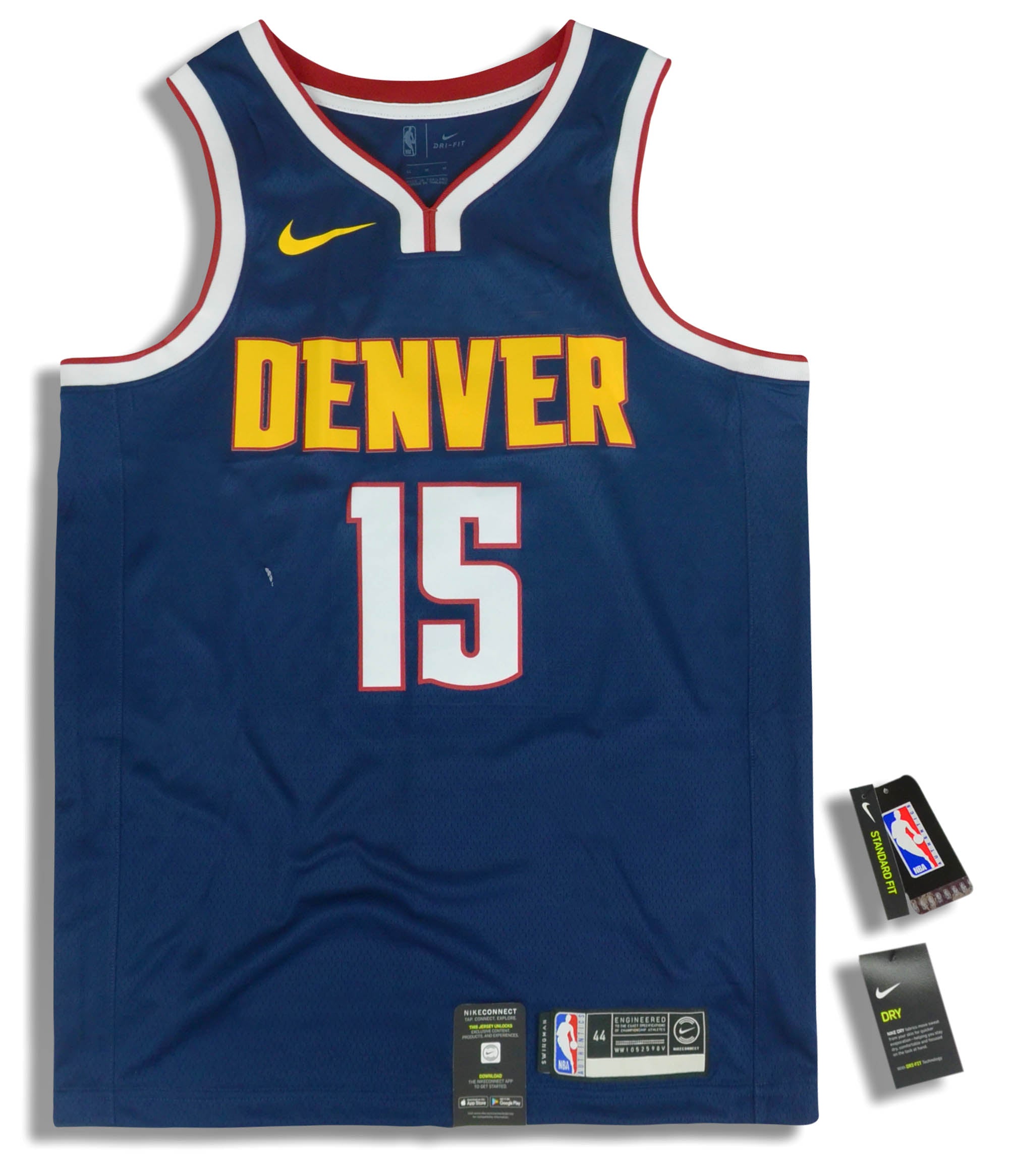 NBA Denver Nuggets Away shirt Basketball jersey Champion size L #15 ANTHONY