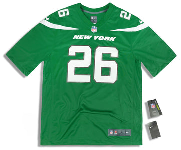 2019 NEW YORK JETS BELL #26 NIKE GAME JERSEY (HOME) L - W/TAGS