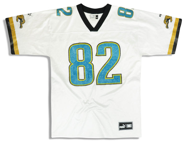 1995 JACKSONVILLE JAGUARS SMITH #82 PUMA JERSEY (AWAY) M - Classic American  Sports