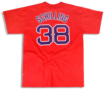 2004-07 BOSTON RED SOX SCHILLING #38 MAJESTIC TEE XL