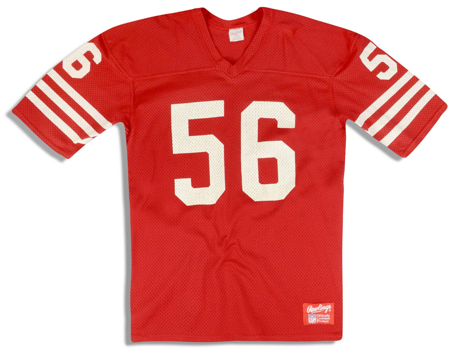 1980's SAN FRANCISCO 49ERS QUILLAN #56 RAWLINGS JERSEY (HOME) L