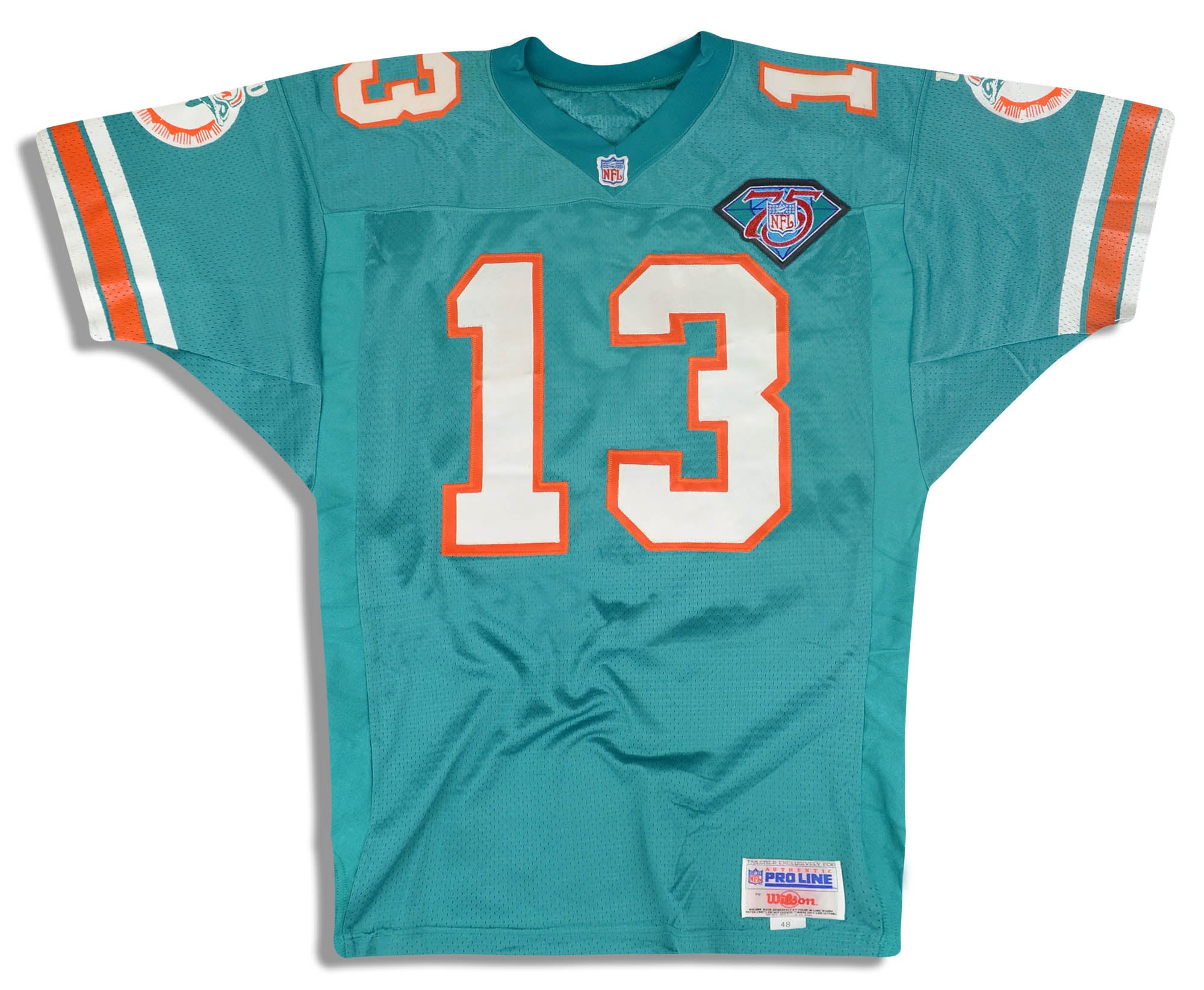 1994 MIAMI DOLPHINS MARINO #13 AUTHENTIC WILSON JERSEY (HOME) XL
