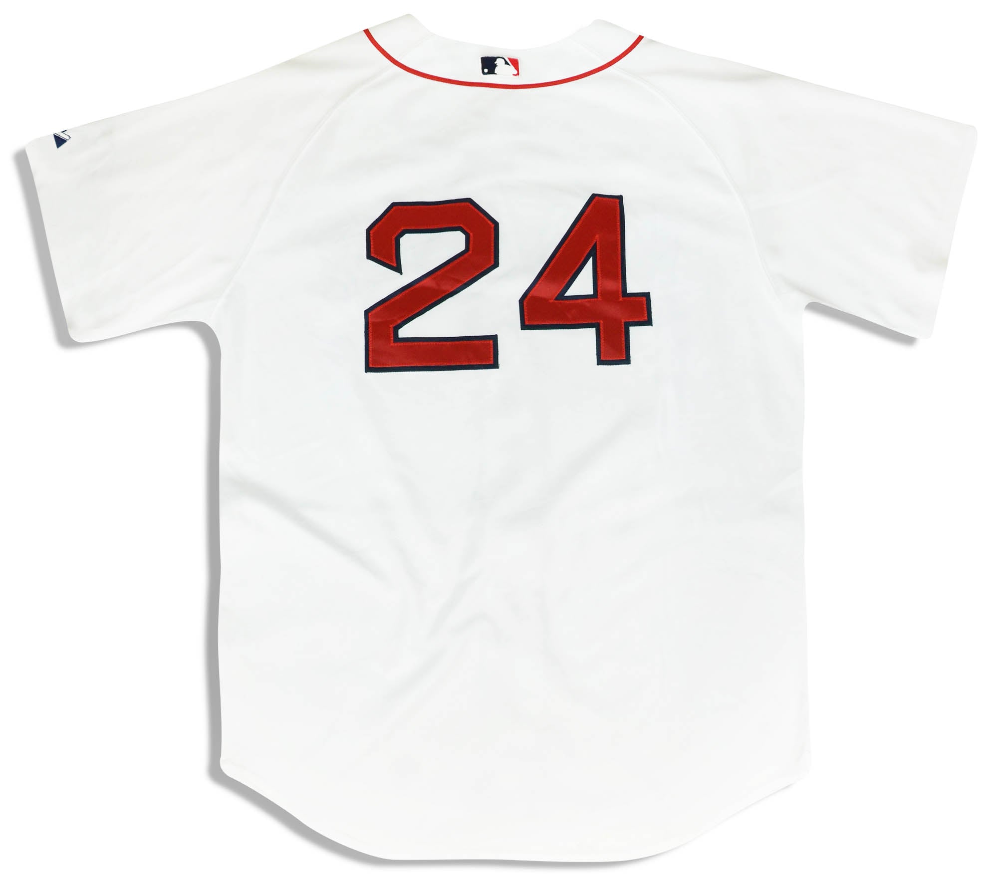 24 MANNY RAMIREZ Boston Red Sox MLB OF Grey Throwback Jersey